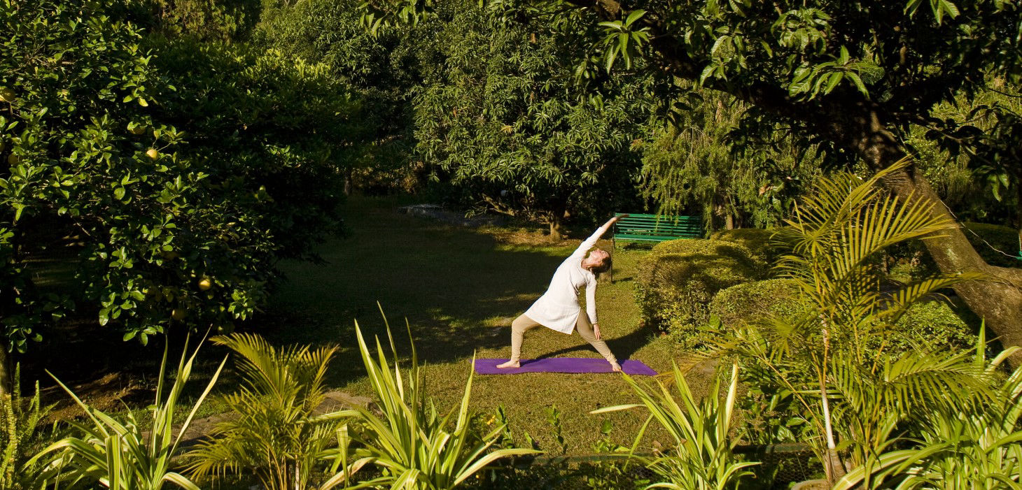 Yoga in the garden