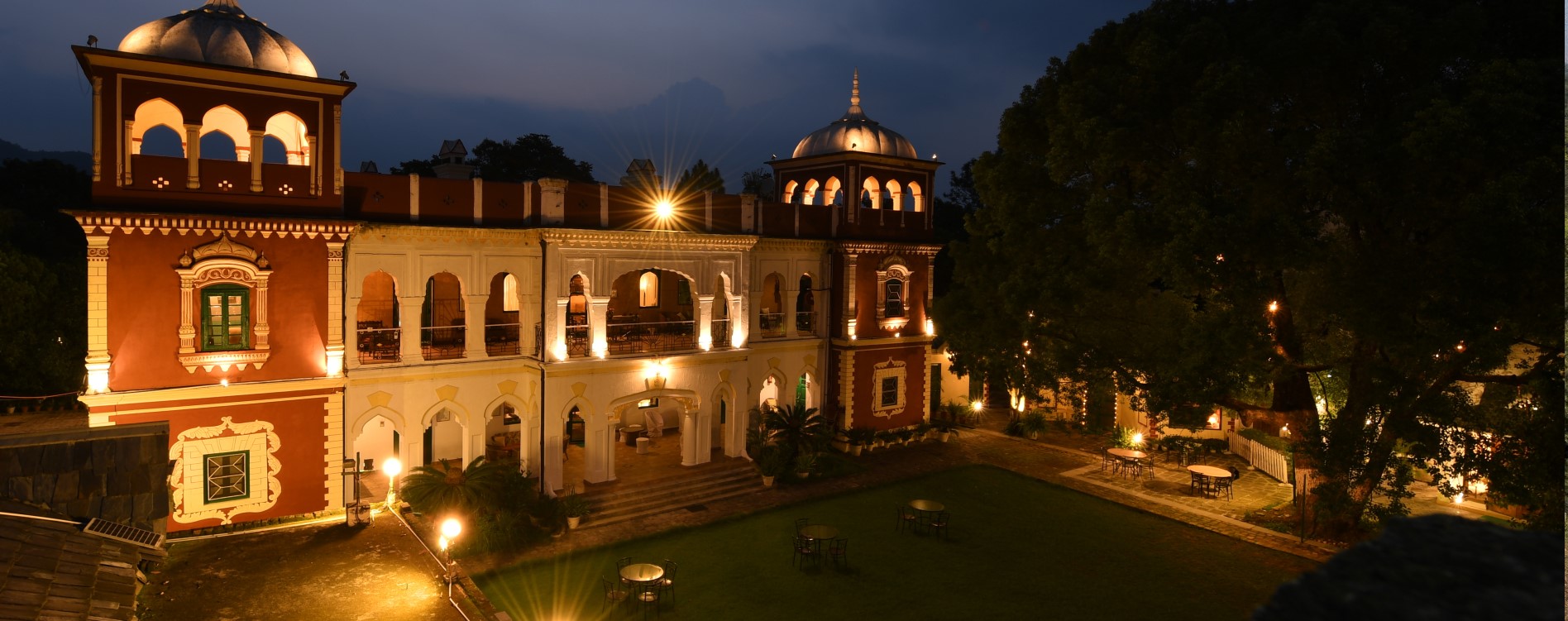 The judges court at night